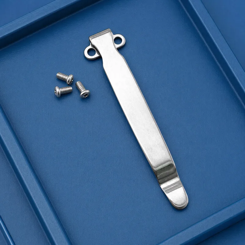1Piece New Type Stainless Steel  Clip for DIY Folding Pocket Knife Tool DIY Accessories Folding Knife Back Clip Holder view 5