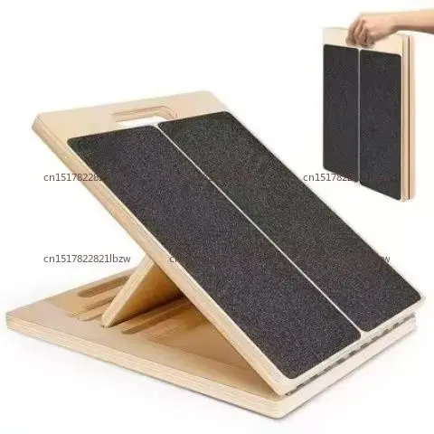 Verstellbares Holz-Balance-Board für den Haushalt, Wadenstrecker, Fitness-Pedal, Holz-Spannungsboard