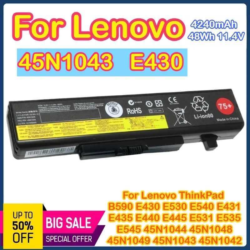 

B590 E430 E530 E540 0A36311 Аккумулятор для ноутбука ThinkPad E531 E535 E431 E435 E440 E445 45N1048 45N1049 45N1043 45N1042 45N1044