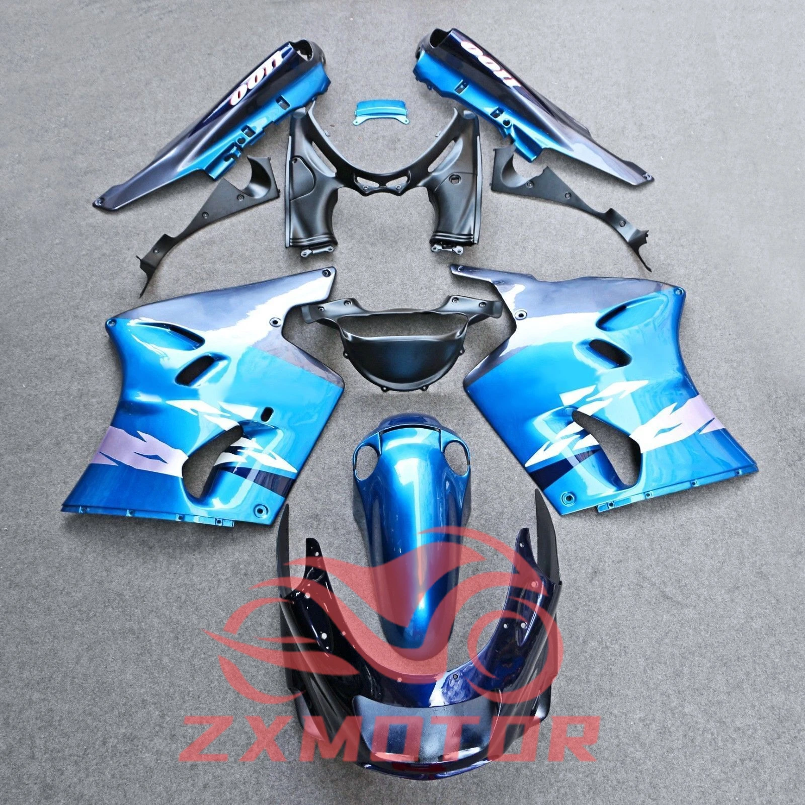 For KAWASAKI ZZR 1100 1993-2000 2001 2002 2003 Prime Fairing Kit ZZR1100 93 94 95 96 97 98 99 00 01 02 03 Motorcycle Fairings