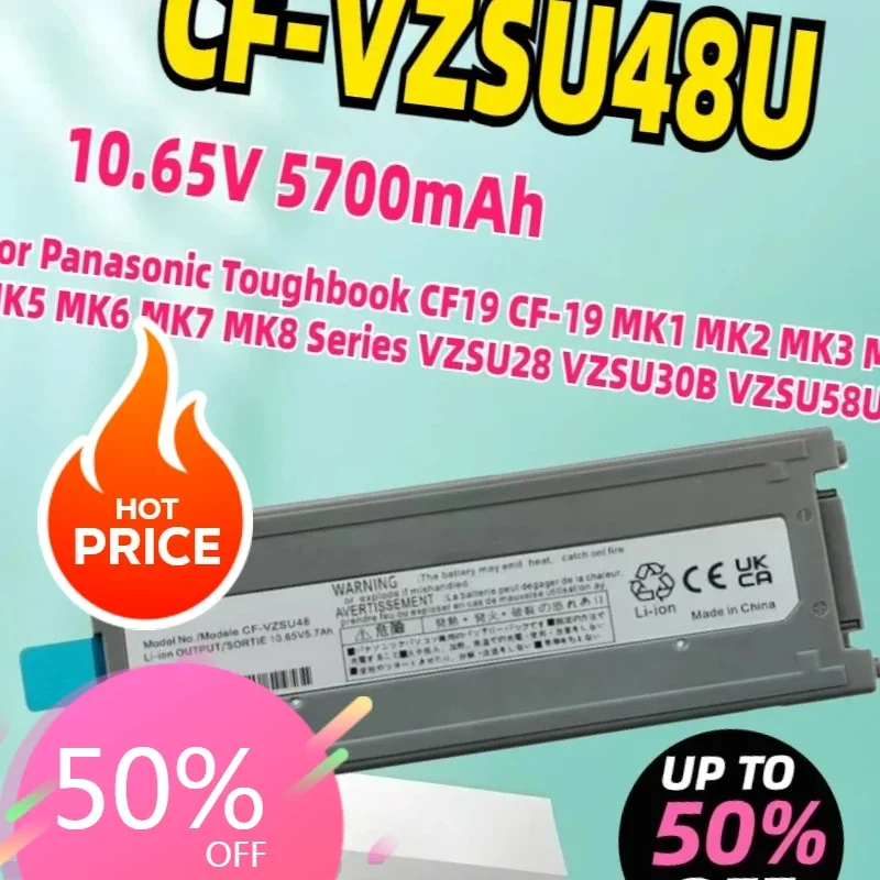 

New CF-VZSU48U Laptop Battery for Panasonic Toughbook CF19 CF-19 MK1 MK2 MK3 MK4 MK5 MK6 MK7 MK8 Series VZSU28 VZSU30B VZSU58U