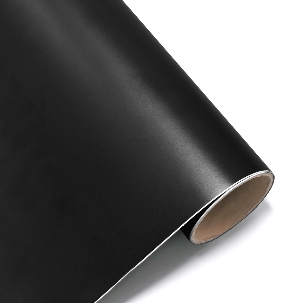 

Premium Vinyl Wrap Film Matte Black Car Wrapping Roll Sheet Bubble Free Air Release Decal Motocycle Truck DIY Adhesive Decor