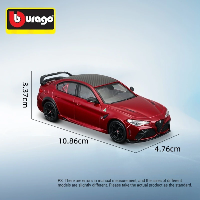 Bruago1:43 Alfa Romeo Gta Simulation Alloy Car Model Static Car Model Decoration Collection Male Toy Car Gift Force Control