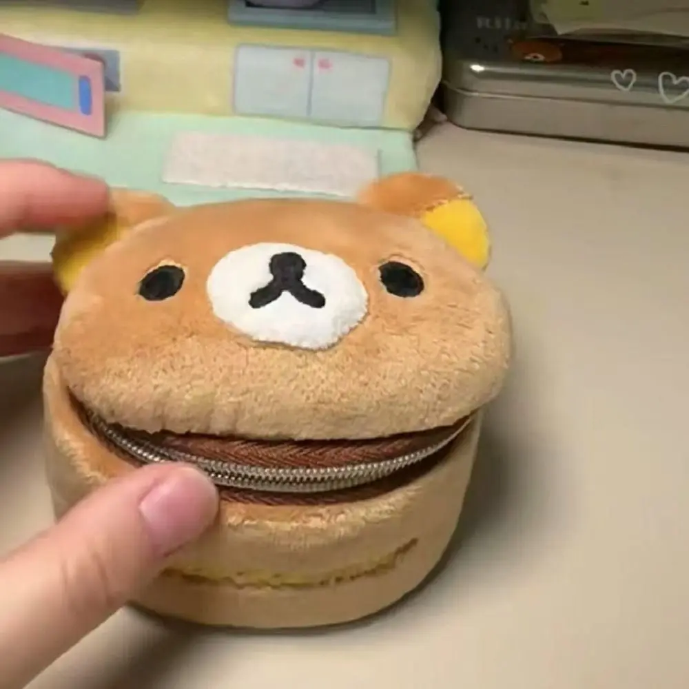 2025 Portable Rilakkuma Desk Storage Cartoon Cylindrical Coin Purse Kawaii Mini Jewelry Box