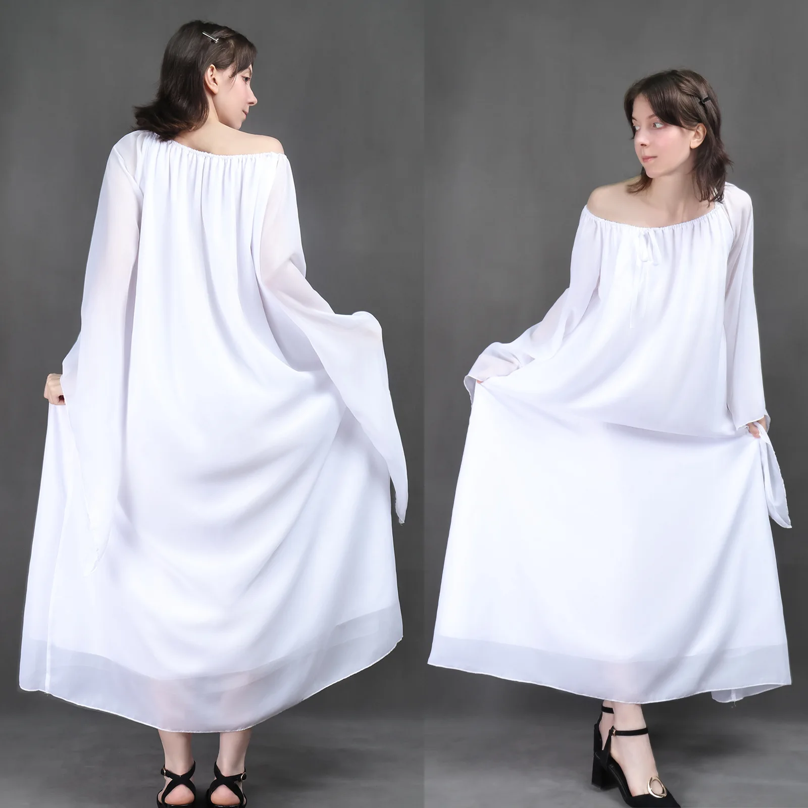 أزياء بادمي أميدالا التأثيرية لشخصية الفيلم فستان أبيض للهالوين ملابس تنكرية للحفلات للنساء البالغات