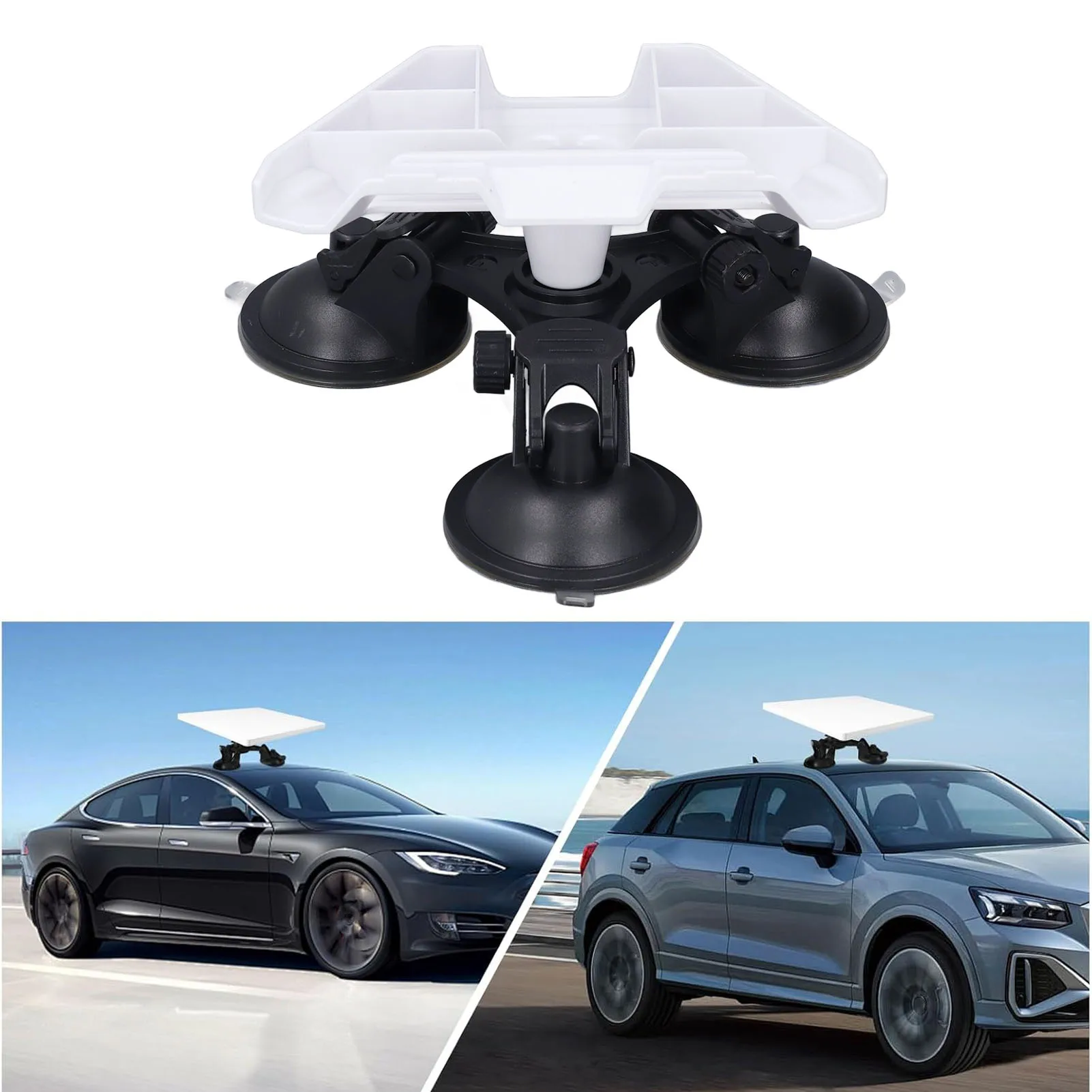 مستطيلة الأقمار الصناعية سنادات بالسيارة شفط آمنة مستطيلة شفط الأقمار الصناعية جبل قوية سهلة التركيب مستقرة لسقف RV #4