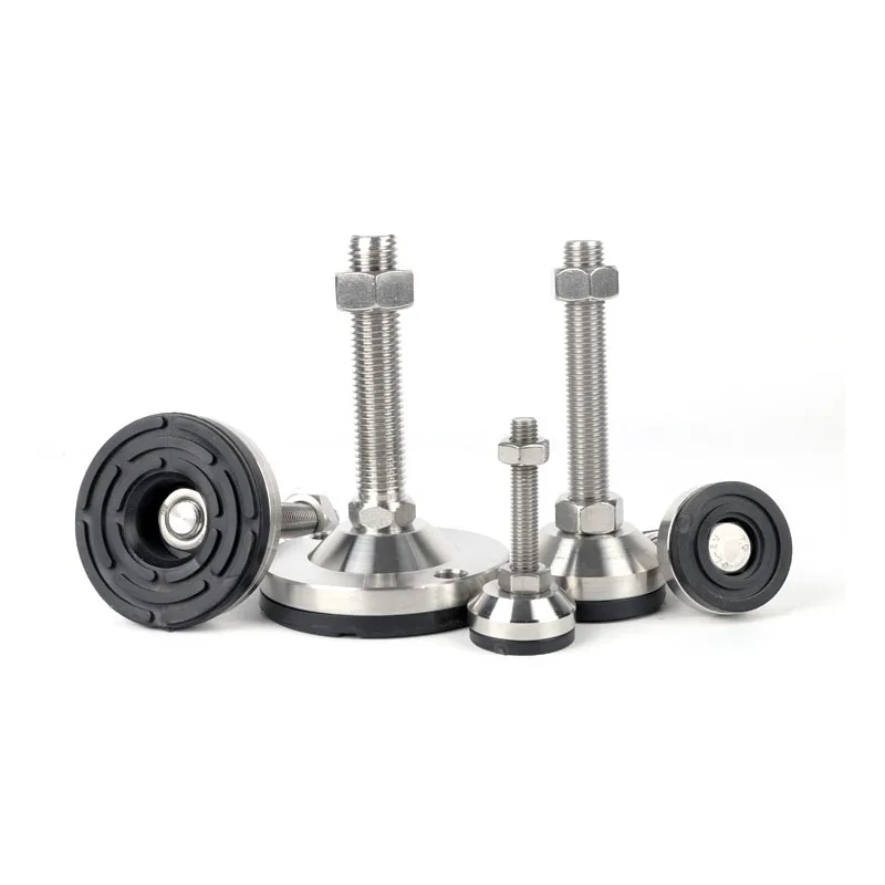 4Pcs Stainless Steel Non-Slip Balance Support Foot Cup Adjustable Heavy Duty Fixed Foot For Industry Machinery Furniture