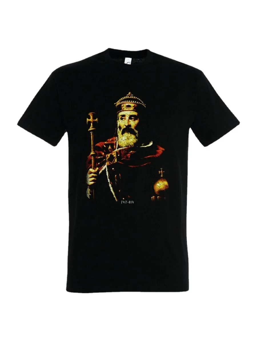 Karl The Great. Carolus Magnus Emperor Charles I Portrait T-Shirt. Summer Cotton O-Neck Short Sleeve Mens T Shirt New S-3XL