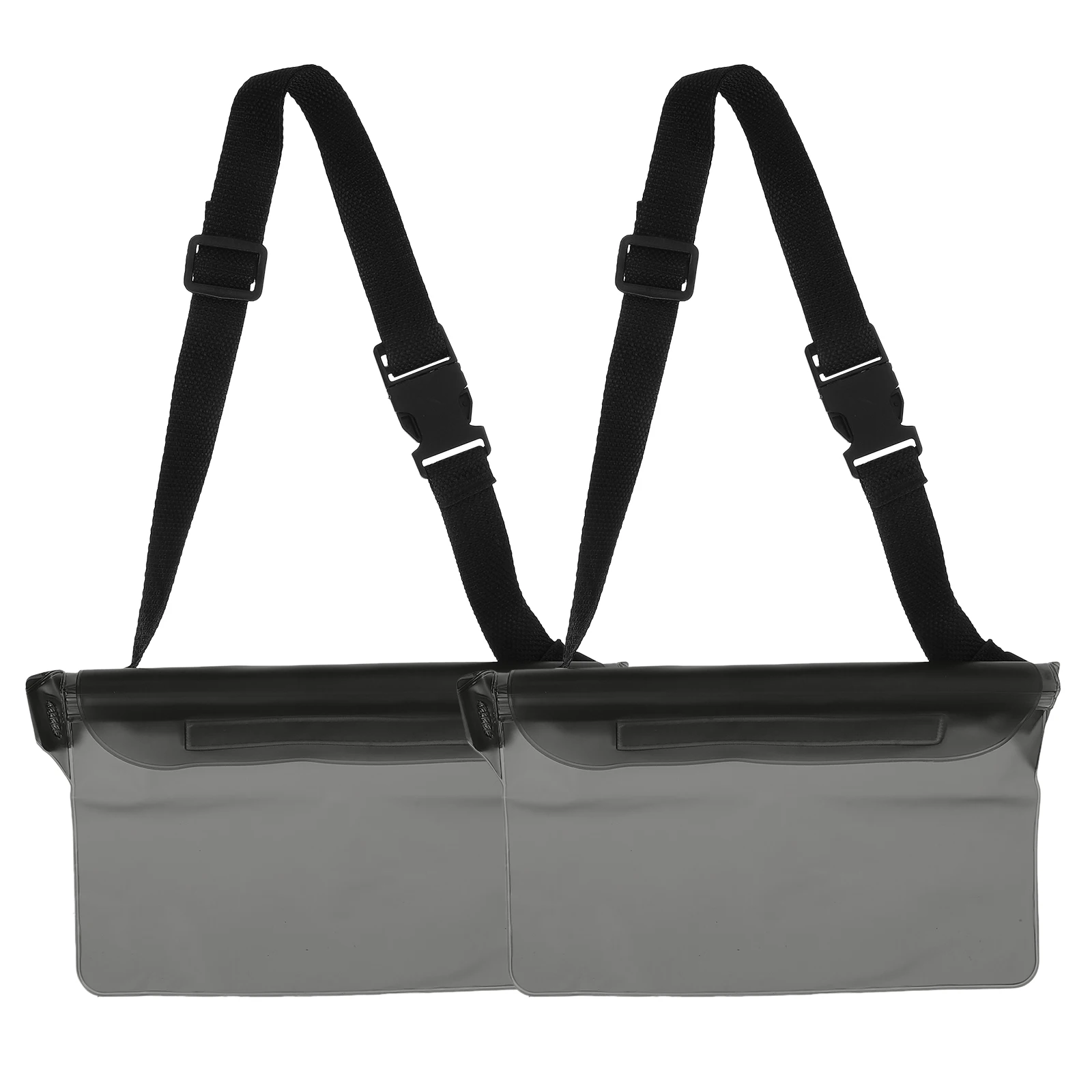 

2pcs Waterproof Waist Belt Bag Adjustable Fit For Phone Cell Swimming Beach -Proof Pouch Floating Pvc Material