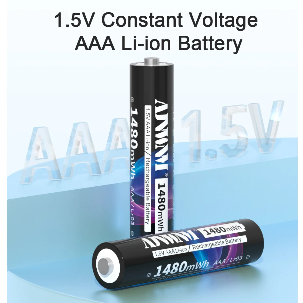AA بطارية ليثيوم أيون قابلة لإعادة الشحن ، 1480 مواط ساعة ، بطاريات 3A ، من من من من من من من نوع V