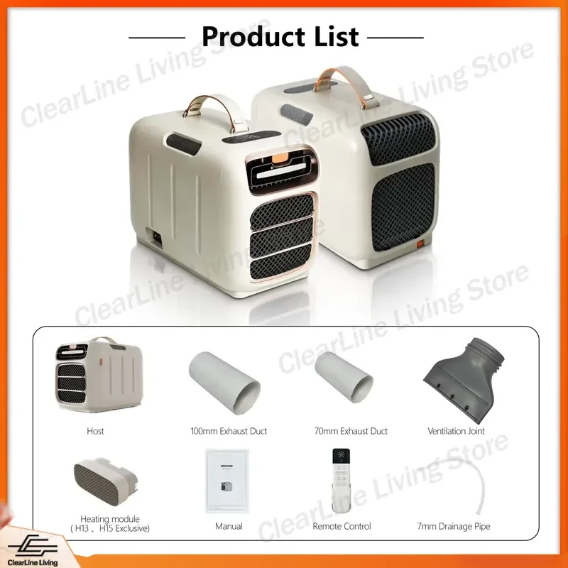 Portable Car Air Conditioner Battery Powered AC Unit Heater for Camping Outdoor Travel Home Use US EU Plug Compatible