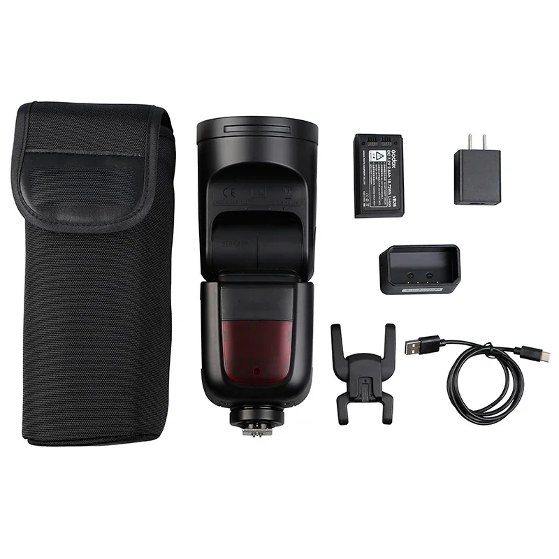 New V1 Flash Round Lamp Cap Set Top Hot Shoe Lithium Battery Camera External Photography Flash