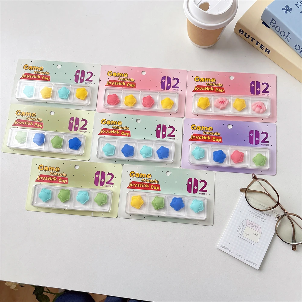 

4pcs Silicone Protective Cap for Nintendo Switch2 NS2 Joystick Thumb Stick Grip Anti-Slip Controller Caps Cover