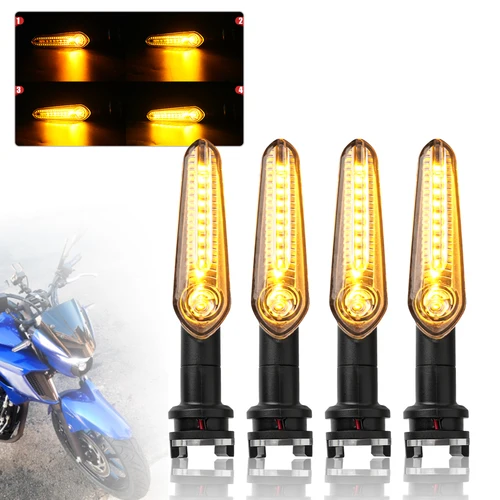 Imagen 2 del producto Faro delantero y trasero de agua corriente para motocicleta Yamaha MT07 MT03 MT09 Tracer XSR 700, señal de giro Universal