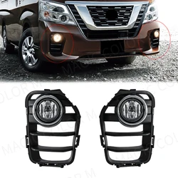 Magic colorM Led Fog Light For Nissan Urvan NV350 Rider 2018 2019 2020 Car DRL Front Bumper Auto Daytime Driving Lamps Accessory