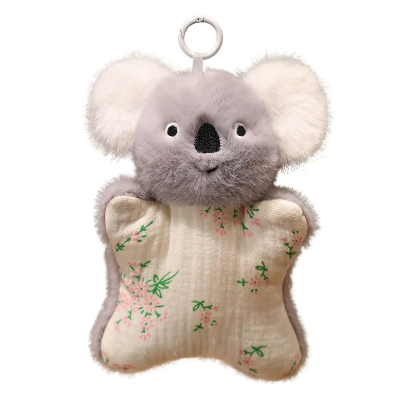 Animal bonito panda coelho toalha calmante dedo fantoche brinquedos de pelúcia simulação macio pelúcia gato capivara bebê brinquedos calmantes presente