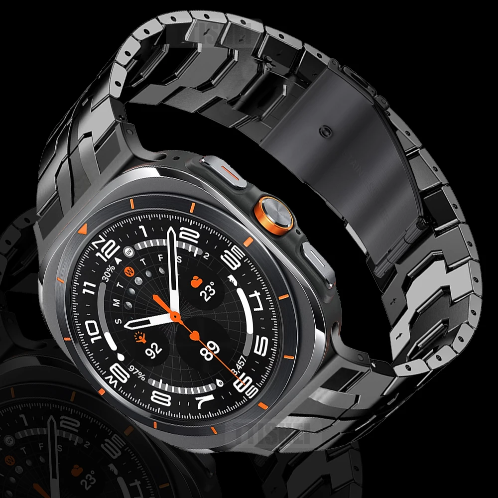 

Ремешок из нержавеющей стали для samsung galaxy watch ultra band 47 мм, металлический браслет для мужчин и женщин