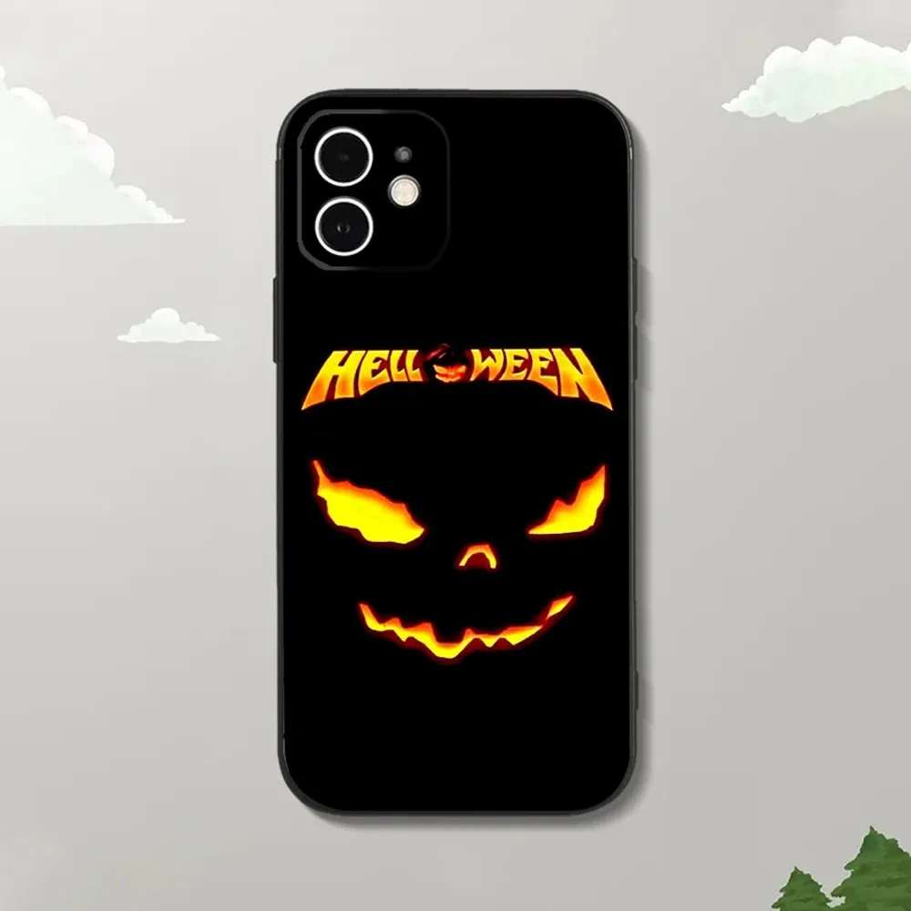 Band H-Helloween Phone Case For iPhone16,15,14,13,12 Mini 11 Pro XR,X,XS,MAX 7,8 Plus Silicone Cover Soft Black