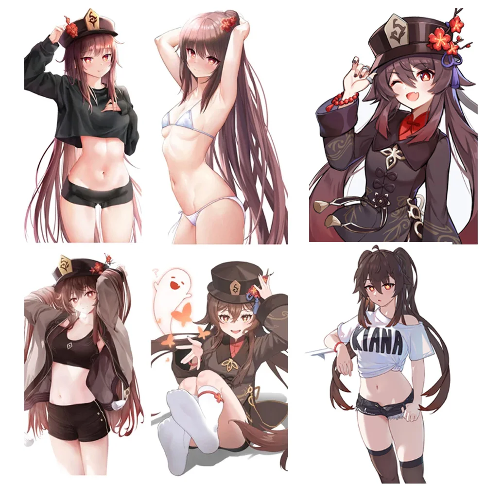 

Anime Beauty Hu Tao Sticker Genshin Impact Car Stickers Motorcycle Off Road Decorative Decals PVC Waterproof