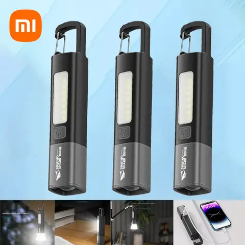 Xiaomi 미니 SD1023 LED 손전등 토치 라이트 XPE 슈퍼 밝은 손전등 후크 캠핑 조명 USB 충전식 Zoomable
