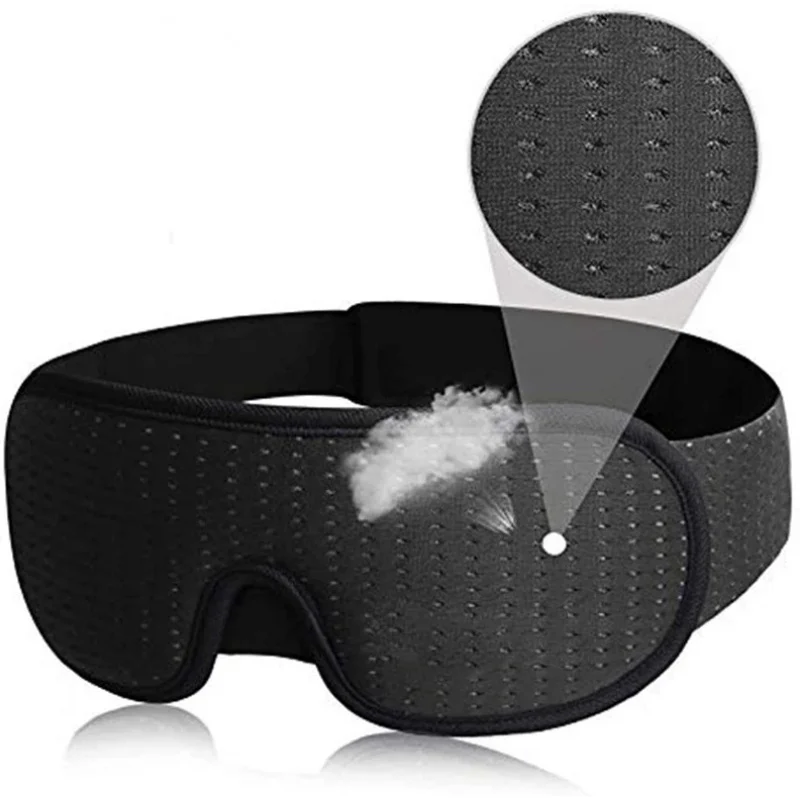 1/2pcs 3D Mask for Sleep Eye Mask Lights Blockout Soft Padded Sleeping Fabric Cover Shade Blindfold Eyepatch