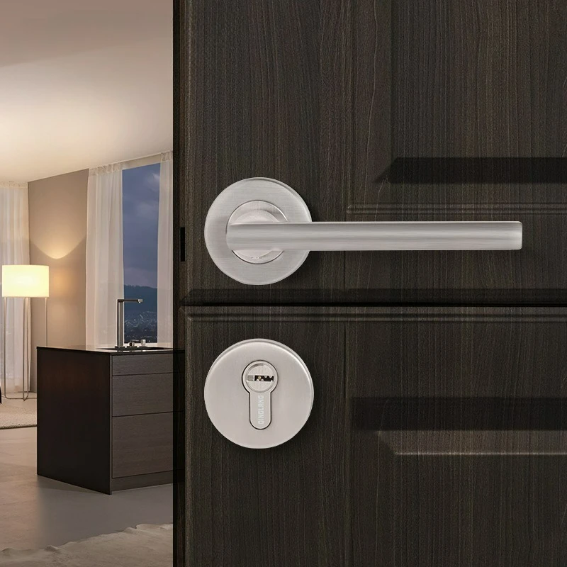 

304 Stainless Steel Split Lock Hotel Passage Door Linen Room Door Lock Wooden Door Handle Bathroom Handle Lock