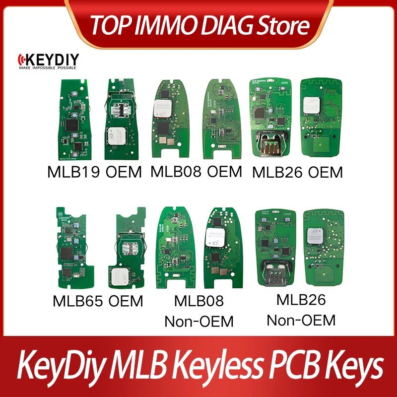 

Плата KeyDiy MLB Keyless PCB MLB08 OEM, MLB08 Non-OEM, MLB19 OEM, MLB26 OEM, MLB26 Non-OEM, MLB65 OEM для программирования ключей систем MLB KDX4