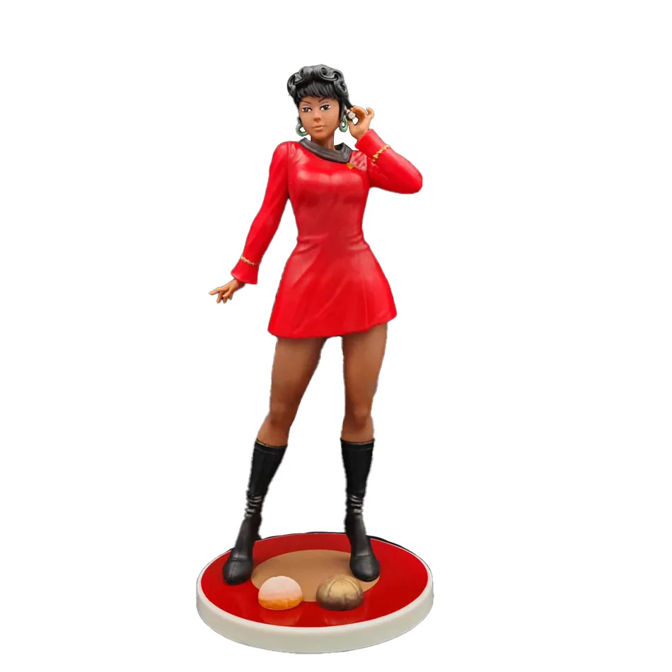 Anime Figur Star Trek Kommunikation Offizier Uhura StarCraft stehende Haltung Figur Desktop Modell Ornament Weihnachten Spielzeug