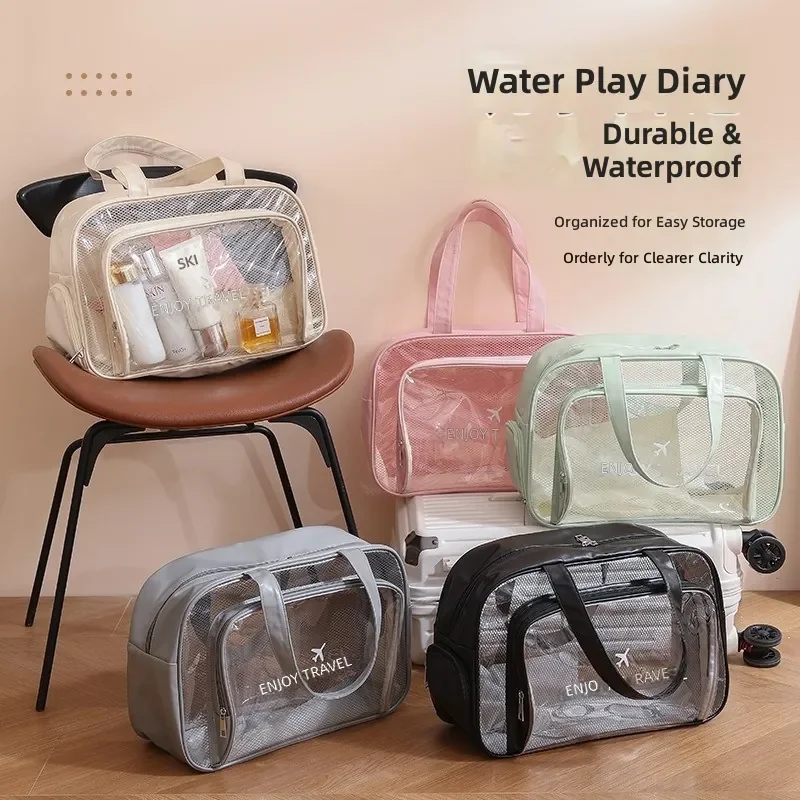 Waterproof Beach Bag with Dry Wet Separation for Swimming Gym Fitness Travel Storage of Swimwear Goggles Toiletries and view 3