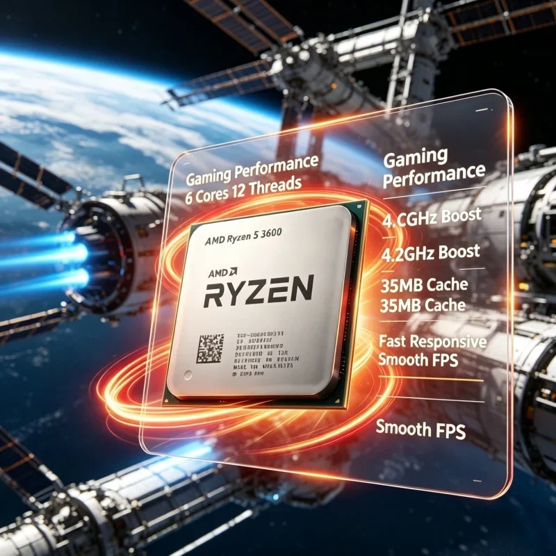 AMD Ryzen 5 3600 Desktop Processor 6 Cores 12 Threads 3.6GHz Base 4.2GHz Boost 35MB Cache AM4 Socket Gaming PC CPU