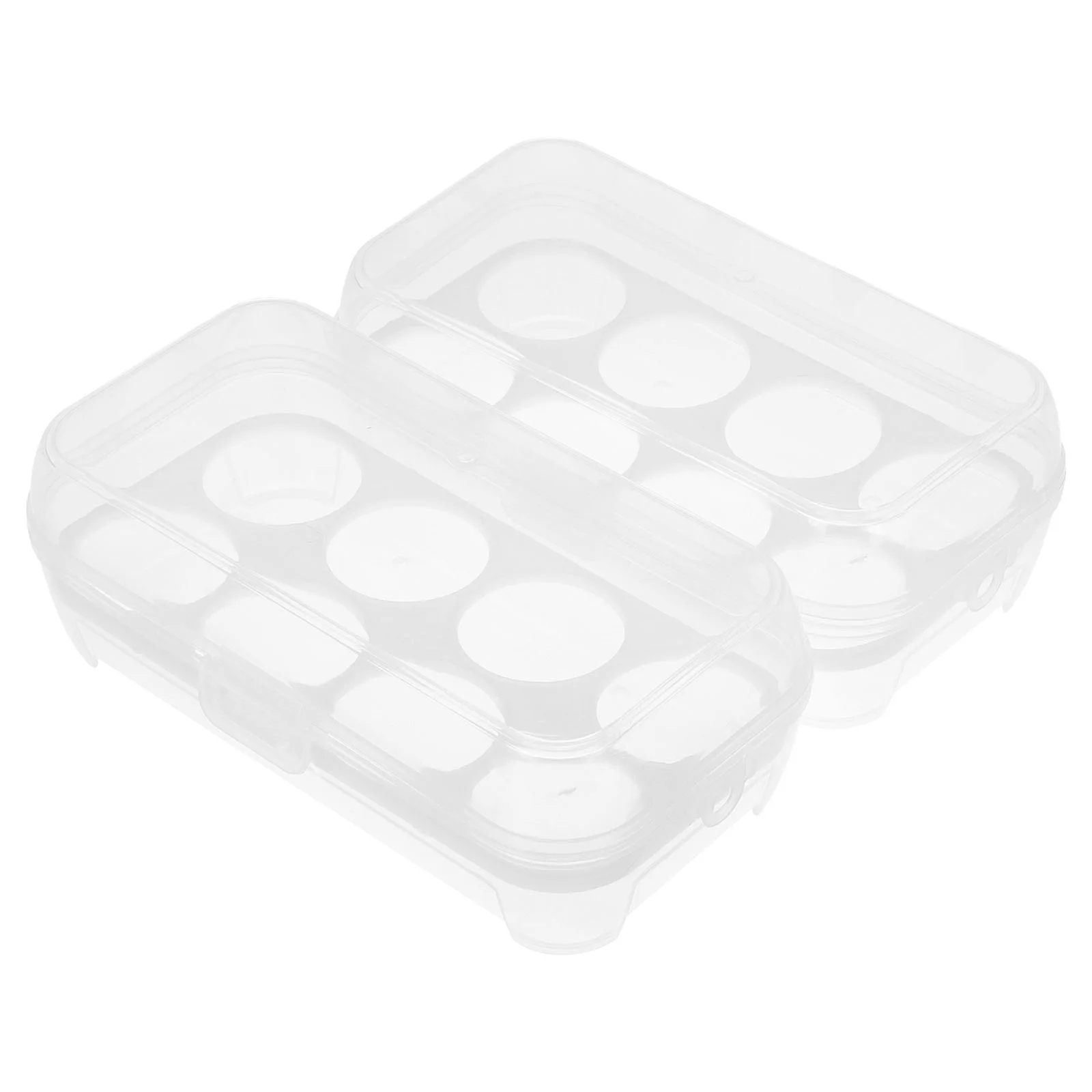 2 Pcs Egg Storage Box Refrigerator Holders Transparent Pp Countertop Portable Tray Refrigerators