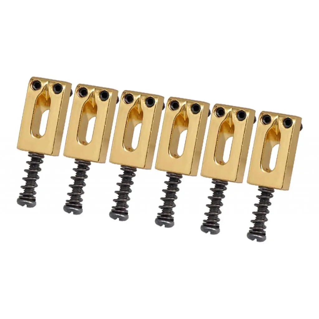 6-Saddle Rigid Bridge Load Tremolo Bridge for Electric Guitar, Gold