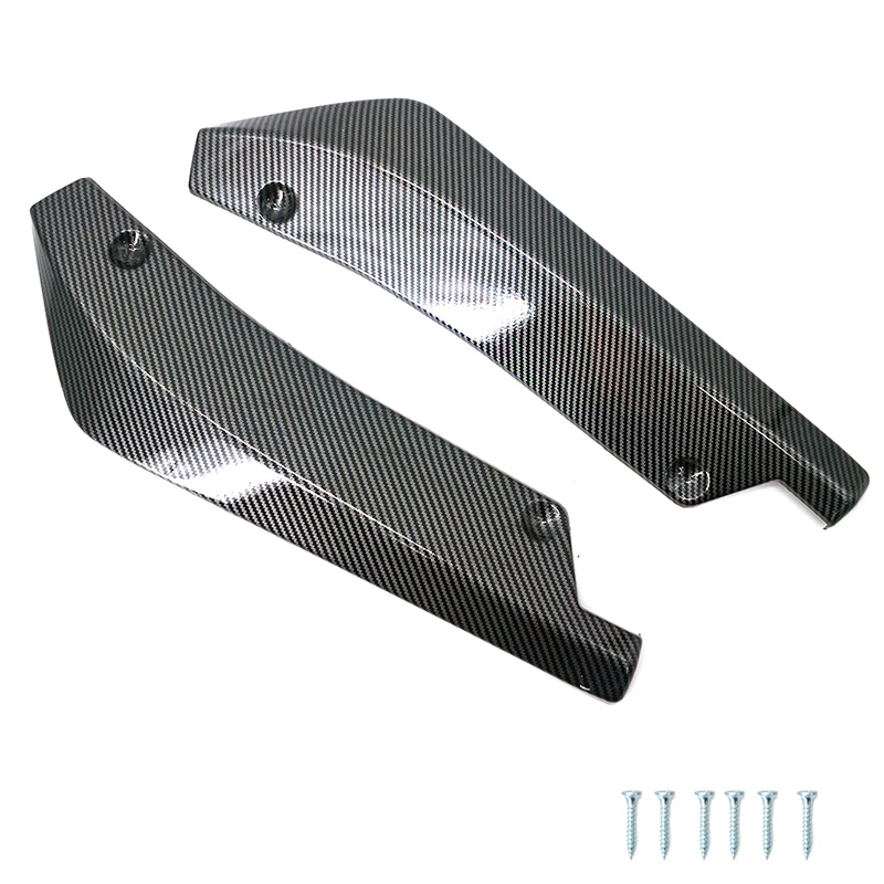 Car Front Rear Bumper Scratch Protector Strip Lip Spoiler Diffuser Splitter Extension Carbon Fiber Winglets Side Skirt Universal