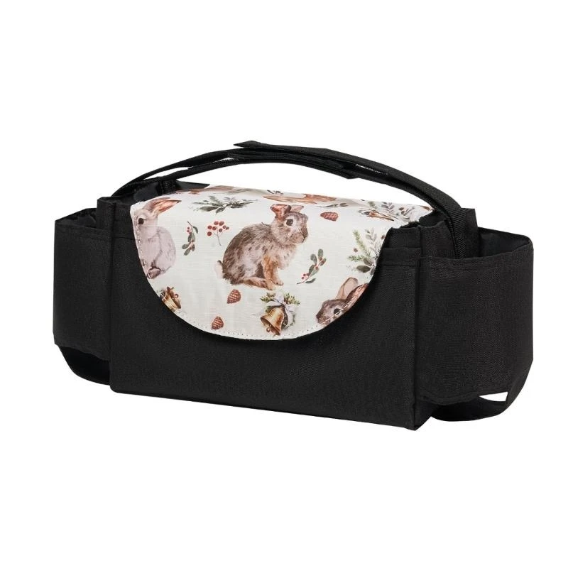 Large Capacity Baby Strollers Hanging Bag Wear-resistant Pram Organiser Case Storage Container for Diaper Bottle Wipes 425F