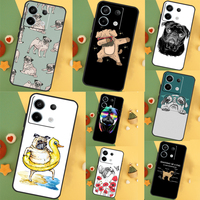  Cute Pug Dog Cover For Xiaomi Redmi Note 13 12 11 9 10 Pro 12S 11S 10S 9S Redmi 13 12 10C 12C 13C Case