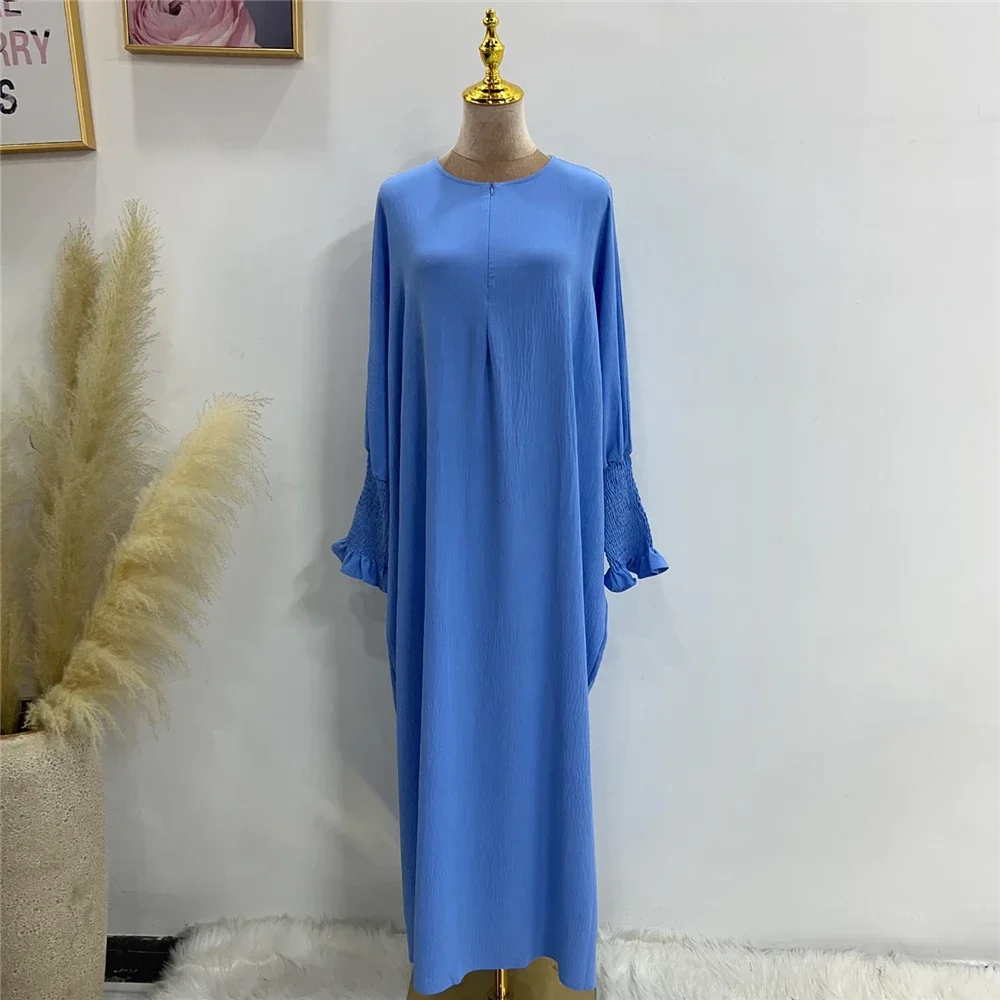 

Dubai Open Front Zipper Abayas Women Muslim Eid Djellaba Ramadan Prayer Dress Turkey Kaftan Arabic Robe Kaftan Islamic Clothing