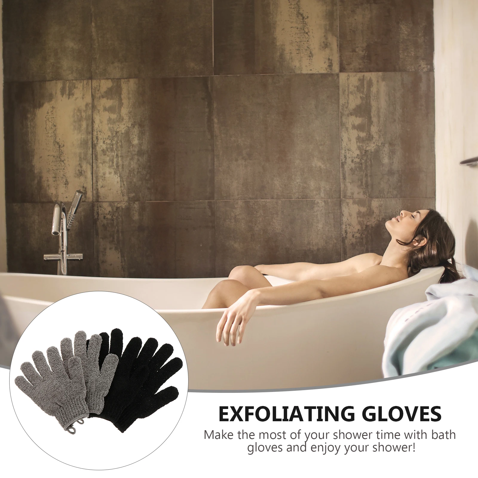 

2 Pairs Bath Gloves Premium Exfoliating Shower Gloves for Skin Care Deep Body Cleaning Scrub Wash Mitts Bathing Scrubbers