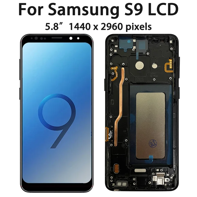 New TFT Quality for Samsung S9 LCD G960 G960F G960N G9600 G Display Touch Screen Digitizer S9 Display With Frame Replacement