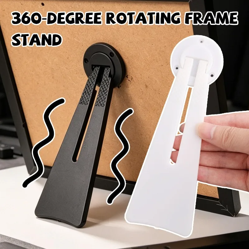 360 Rotatable Plastic Photo Frame Stand for Tabletop Display