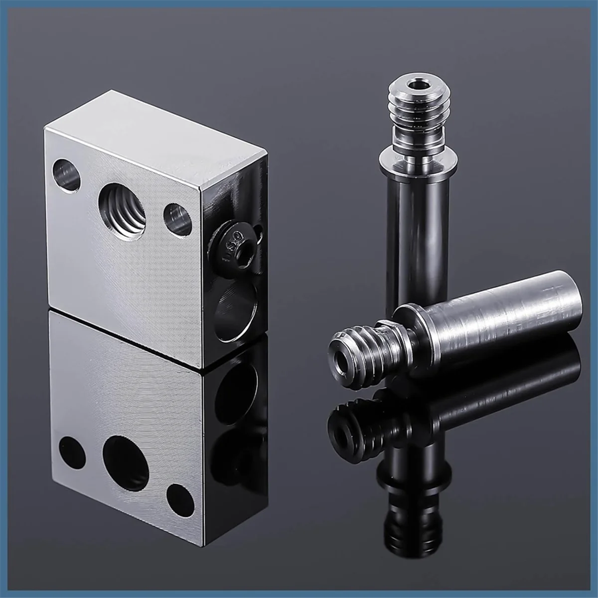 1 고온 CR-10 도금 구리 히터 블록, 2 티타늄 합금 히트 브레이크 열 배럴 튜브