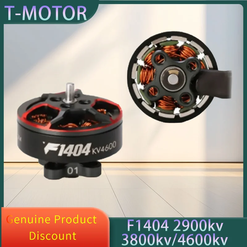 

T-MOTOR F1404 KV2900 KV3800 KV4600 3-4S Brushless Outer Wheel Motor for FPV Freeform Version Quadrocoper RC Racing Drone
