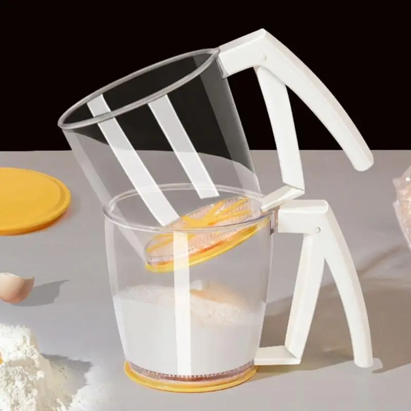 Innovative Push Type Flour Filter Cups Safe Bakeware Powder Ergonomic JOMD