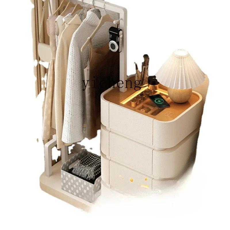 

Zf Small Apartment Chest of Drawers Floor Hanger Bedroom Bedside Storage Coat Rack Storage