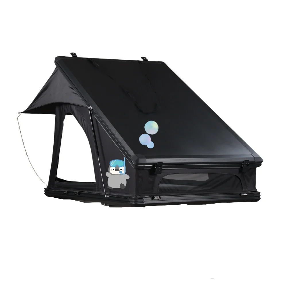 Upgrade 4-Sided Window Hardshell Rooftop Tent Aluminium Roof Top for Van Jeep SUV Truck Car Roof Tent