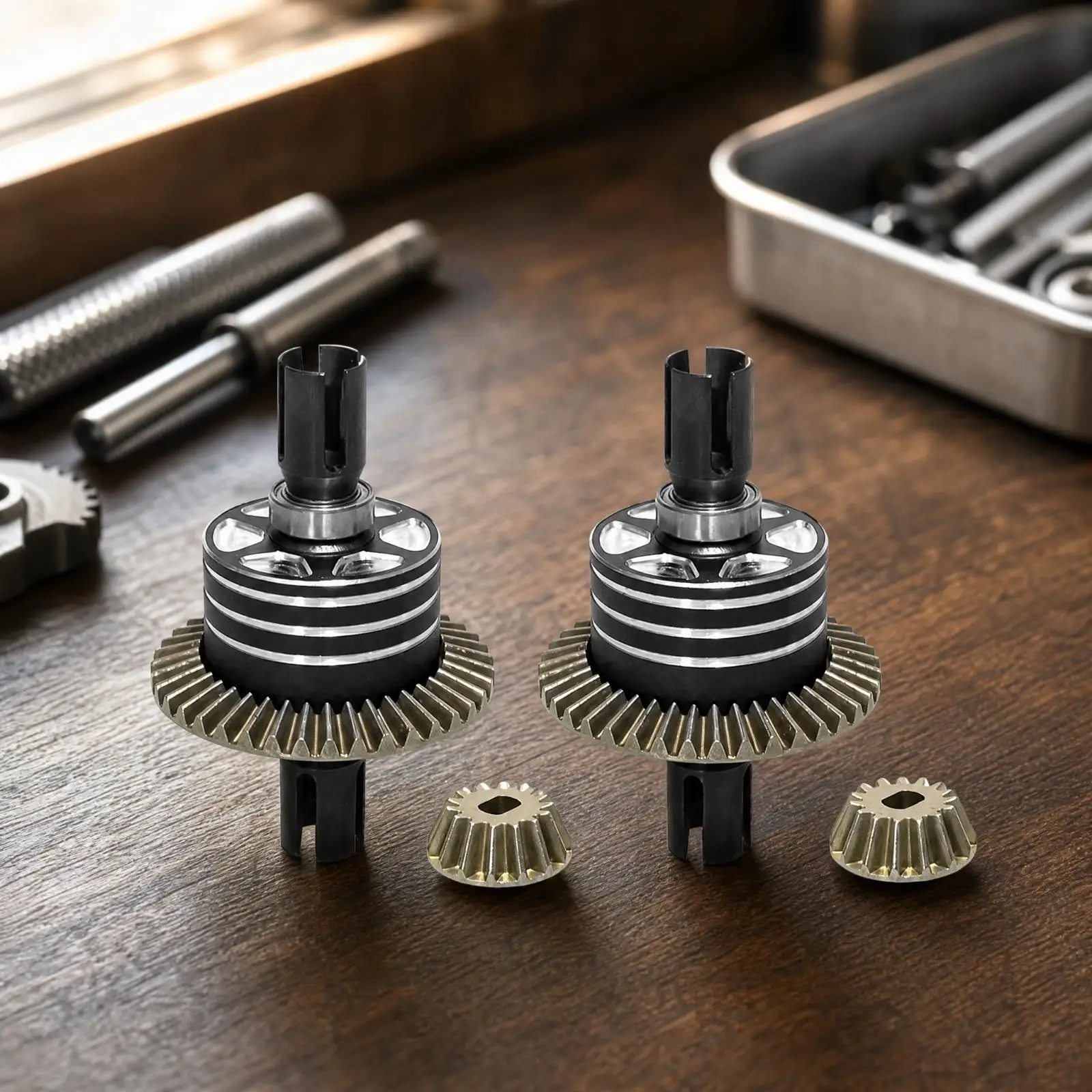 RC Car Differential Gear Alloy 39T Bevel Set for 1/10 Scale Drivetrain Maintenance Repair Parts
