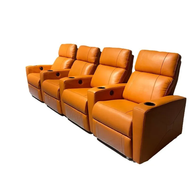 

New space capsule in the living room, first-layer cowhide combination, electric sofa