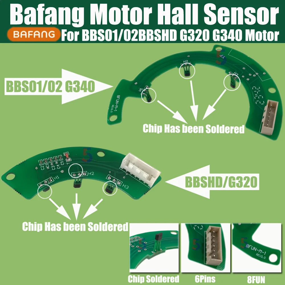 Ebike Bafang Mid Motor Hall Sensor Board with chip PCB Board for Bafang BBS01 BBS02 BBSHD G340 G320 Mid Motor Parts Bafang Parts