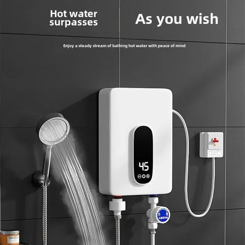 Instant Electric Tankless Water Heater 220V for Bathroom Toilet - Compact Size Energy Efficient Hot Water Solution