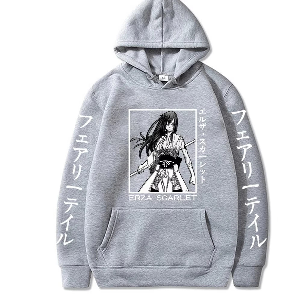 حار أنيمي الجنية الذيل طباعة ارزا القرمزي المطبوعة مقنعين الرجال النساء العصرية هوديس حجم كبير بلوزات Harajuku الذكور الشارع الشهير