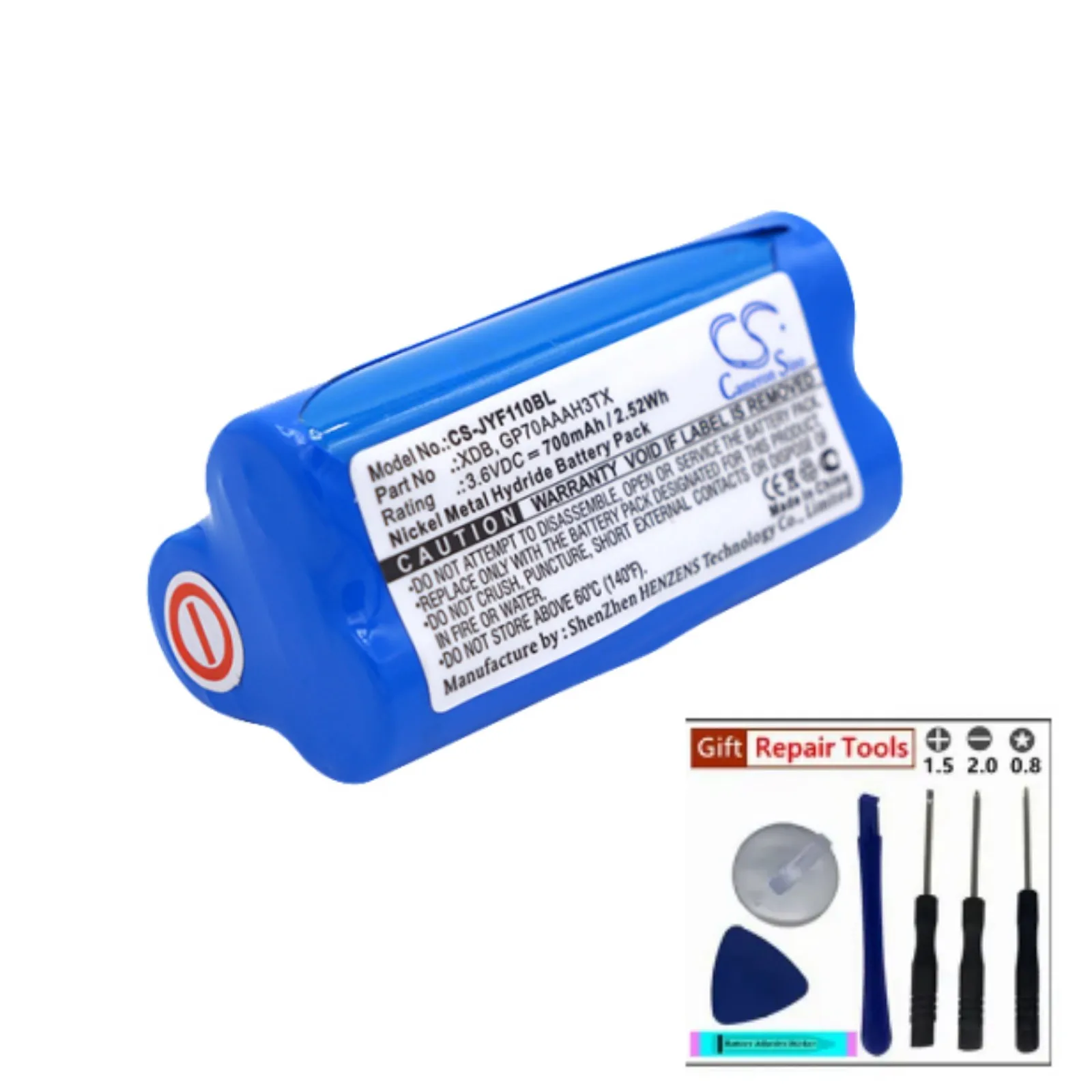 Crane Remote Cont Battery For  JAY GP70AAAH3TX  XDB UDE Transmitter  VUF110  A001  UDB2  Volts 3.6  Capacity  700mAh / 2.52Wh